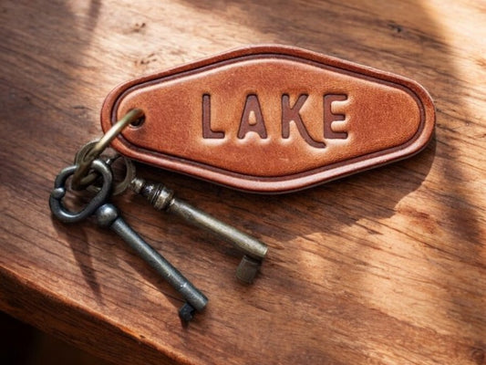 Lake Leather Keychain Motel Style